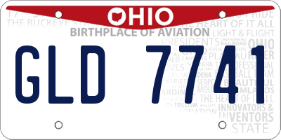 OH license plate GLD7741