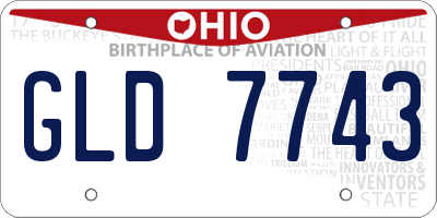 OH license plate GLD7743
