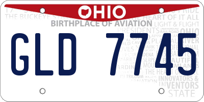 OH license plate GLD7745