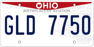 OH license plate GLD7750