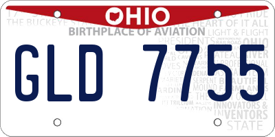 OH license plate GLD7755