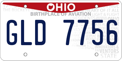 OH license plate GLD7756