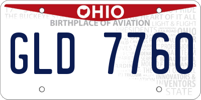 OH license plate GLD7760