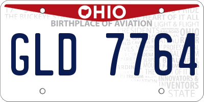 OH license plate GLD7764