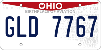 OH license plate GLD7767