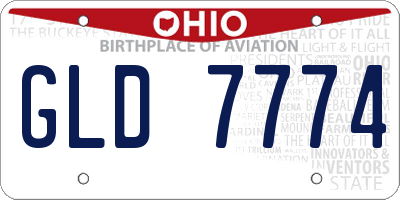 OH license plate GLD7774