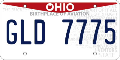 OH license plate GLD7775