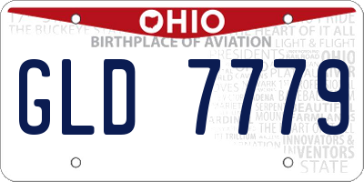 OH license plate GLD7779
