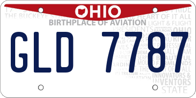 OH license plate GLD7787