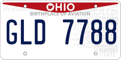 OH license plate GLD7788