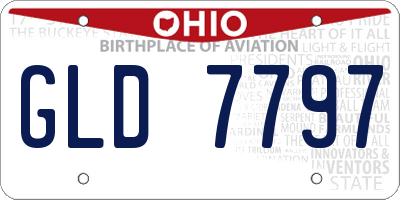 OH license plate GLD7797
