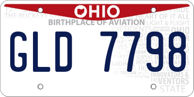 OH license plate GLD7798