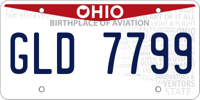 OH license plate GLD7799