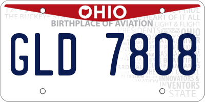 OH license plate GLD7808