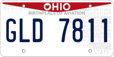 OH license plate GLD7811