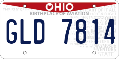 OH license plate GLD7814
