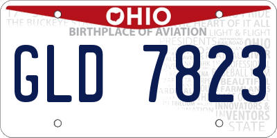 OH license plate GLD7823
