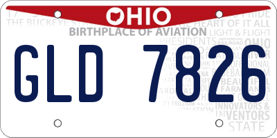 OH license plate GLD7826
