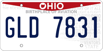OH license plate GLD7831