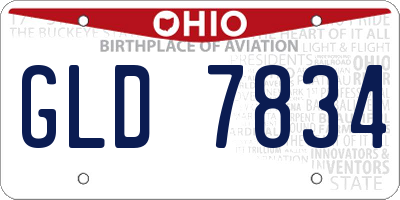 OH license plate GLD7834