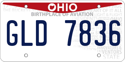 OH license plate GLD7836