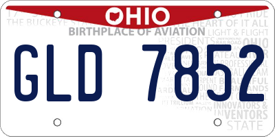 OH license plate GLD7852