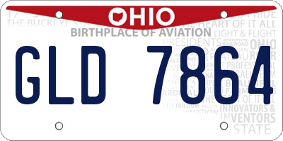 OH license plate GLD7864