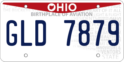 OH license plate GLD7879