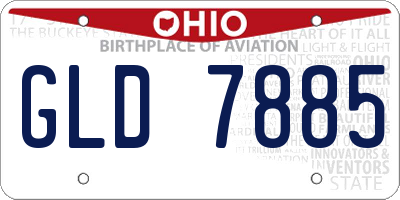 OH license plate GLD7885