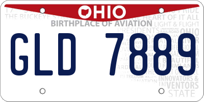 OH license plate GLD7889