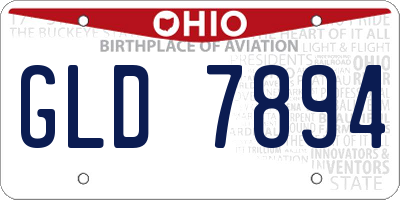 OH license plate GLD7894