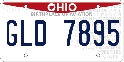 OH license plate GLD7895