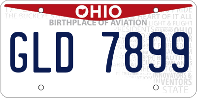 OH license plate GLD7899