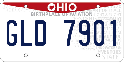 OH license plate GLD7901