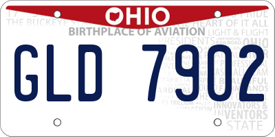 OH license plate GLD7902