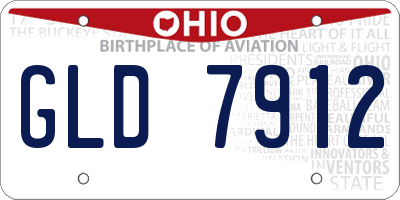 OH license plate GLD7912