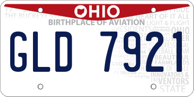 OH license plate GLD7921