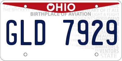 OH license plate GLD7929