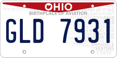 OH license plate GLD7931