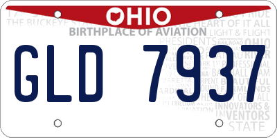 OH license plate GLD7937