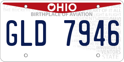 OH license plate GLD7946