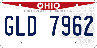 OH license plate GLD7962