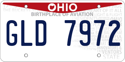 OH license plate GLD7972