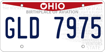 OH license plate GLD7975