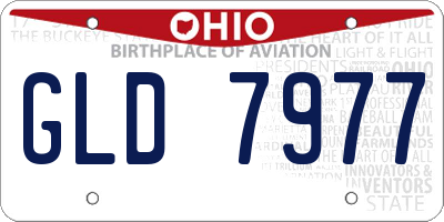 OH license plate GLD7977