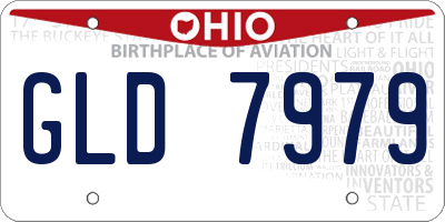 OH license plate GLD7979