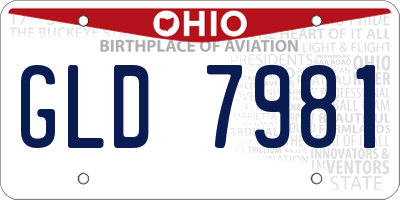 OH license plate GLD7981