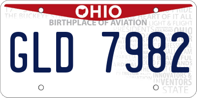 OH license plate GLD7982