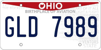 OH license plate GLD7989