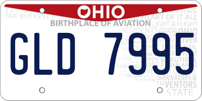 OH license plate GLD7995